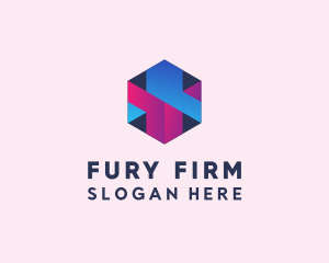 3D Cube Hexagon  logo design