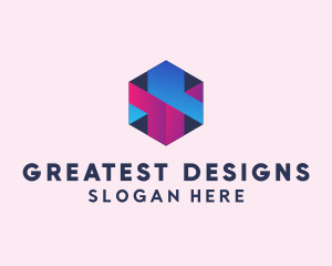 3D Cube Hexagon  logo design