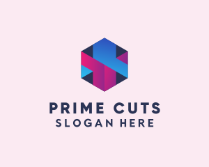 3D Cube Hexagon  logo design