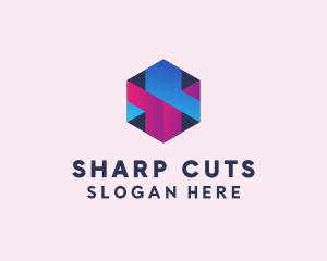 3D Cube Hexagon  logo design