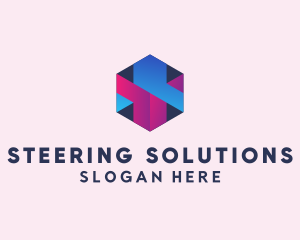 3D Cube Hexagon  logo design