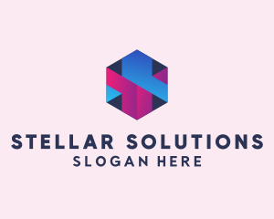 3D Cube Hexagon  logo design