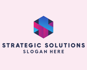 3D Cube Hexagon  logo design