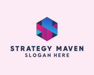 3D Cube Hexagon  logo design