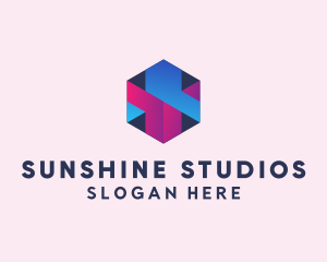 3D Cube Hexagon  logo design