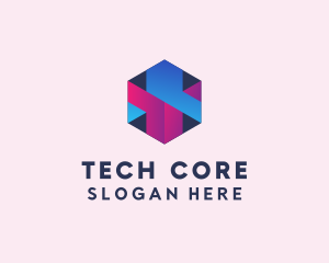 3D Cube Hexagon  logo design