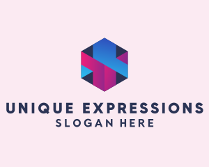 3D Cube Hexagon  logo design