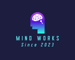 Artificial Intelligence Brain logo