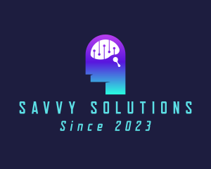 Artificial Intelligence Brain logo