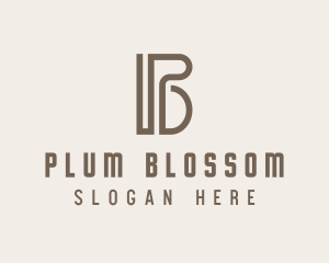 Law Firm Letter PB logo design