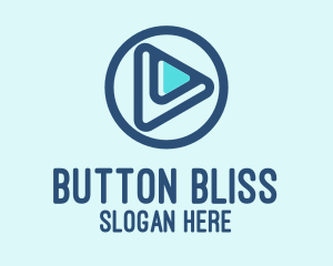 Music Playlist Button logo design