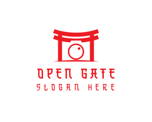 Camera Shrine Gate logo design