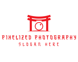 Camera Shrine Gate logo design