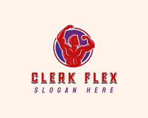 Bodybuilder Training Gym logo design