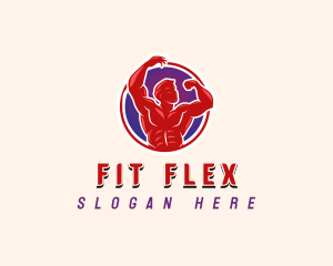 Bodybuilder Training Gym logo design