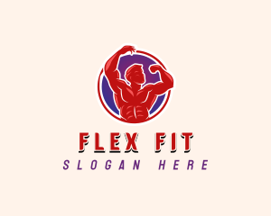 Bodybuilder Training Gym logo design