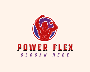 Bodybuilder Training Gym logo design