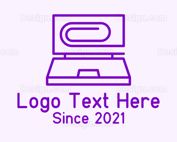 Paper Clip Laptop Logo