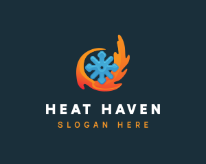 Hot Flame Snowflake logo