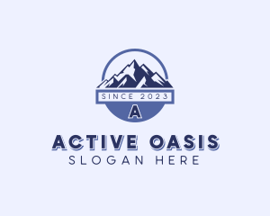 Mountain Hiking Trek logo design