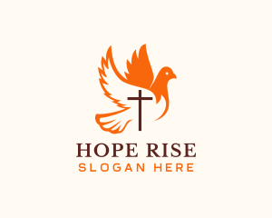 Church Cross Dove logo