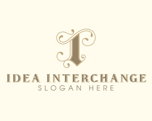 Stylish Interior Design Letter I logo design