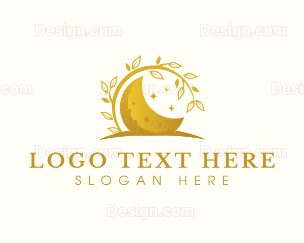 Elegant Moon Floral Logo