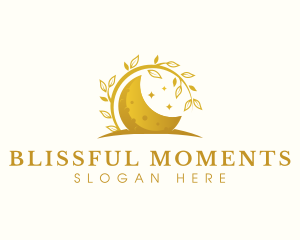 Elegant Moon Floral  Logo