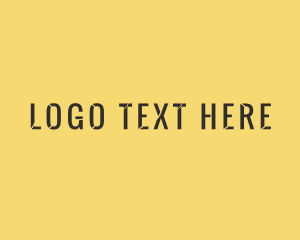 Typeface - Industrial Stencil Wordmark logo design