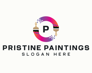 Handyman Paint Brush logo design