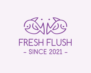 Purple Elephant Fish logo design