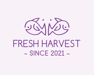 Purple Elephant Fish logo design