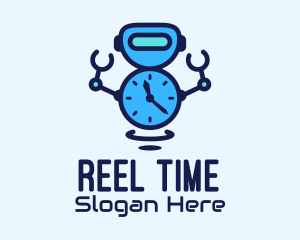 Robot Alarm Timer logo design