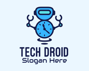 Robot Alarm Timer logo design