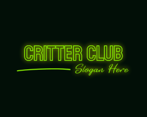 Neon Green Wordmark logo design