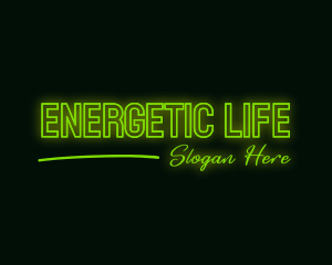 Neon Green Wordmark logo design