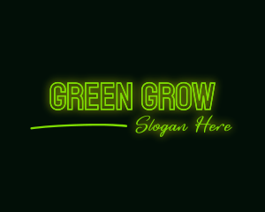 Neon Green Wordmark logo design