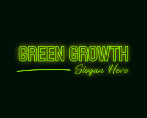 Neon Green Wordmark logo design