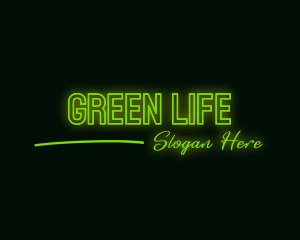 Neon Green Wordmark logo design