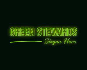 Neon Green Wordmark logo design