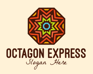 Kaleidoscope Star Octagon logo design