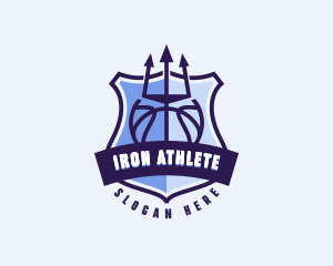 Basketball Sports Trident logo design