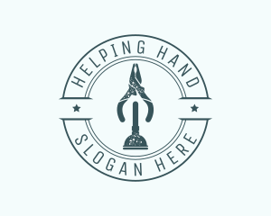 Pliers Plunger Tool Badge logo