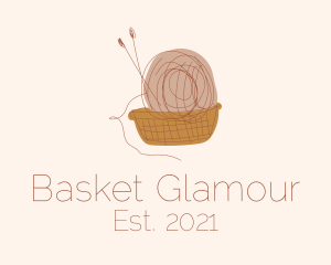 Crochet Basket Knitwork logo design