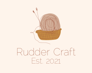 Crochet Basket Knitwork logo design