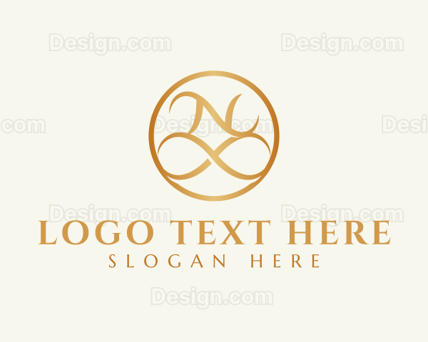 Elegant Infinity Loop Letter N Logo