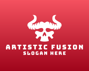 Devil Skull Horns logo design