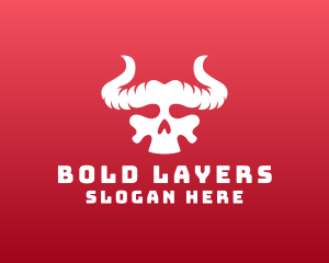 Devil Skull Horns logo design