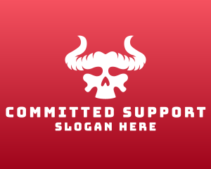 Devil Skull Horns logo design