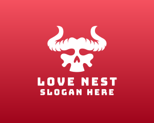 Devil Skull Horns logo design